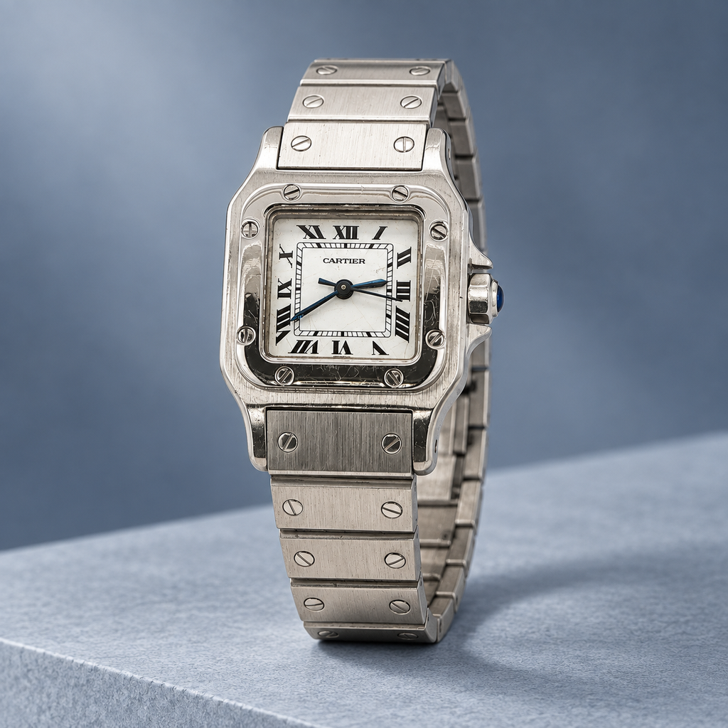 1980s Estate Cartier Santos Automatic Stainless Steel Watch – 23mm