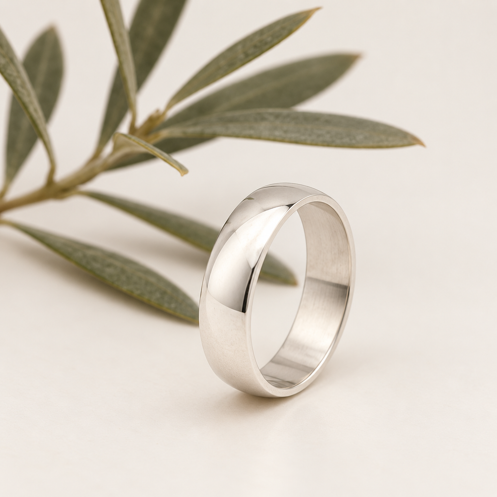 New 925 Sterling Silver 4.3mm Band Ring