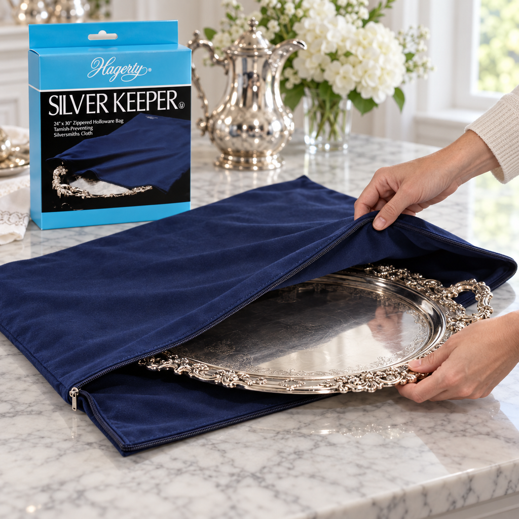 Hagerty Silver Keeper Zippered Silver Storage Bag – 24” x 30” Tarnish Prevention