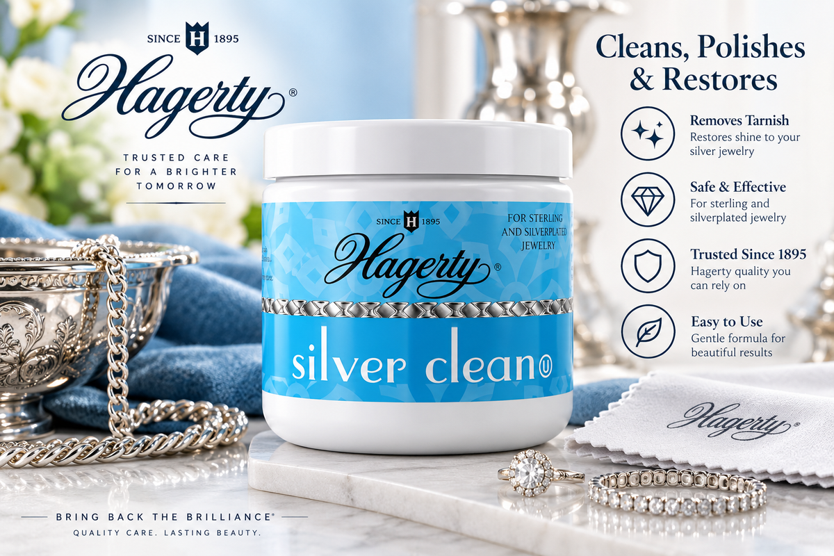 Hagerty Silver Clean 7 fl oz Sterling Silver & Silverplate Jewelry Cleaner with Dipping Basket