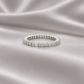 14K White Gold Natural Diamond Eternity Band – Size 7