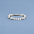 14K White Gold Lab-Grown Diamond Eternity Band – 1.00 CTW, Size 7