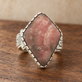 Vintage Estate Relios RMT Sterling Silver Pink Stone Ring – SZ 9