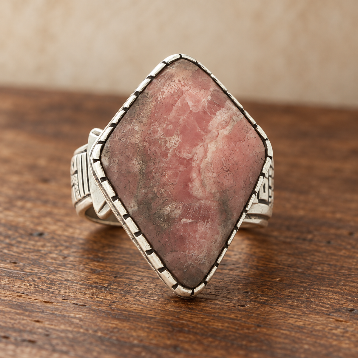 Vintage Estate Relios RMT Sterling Silver Pink Stone Ring – SZ 9