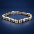 Estate 14K White Gold Natural Diamond Tennis Bracelet – Approx. 6 CTW, 6.5-Inch Wrist Fit
