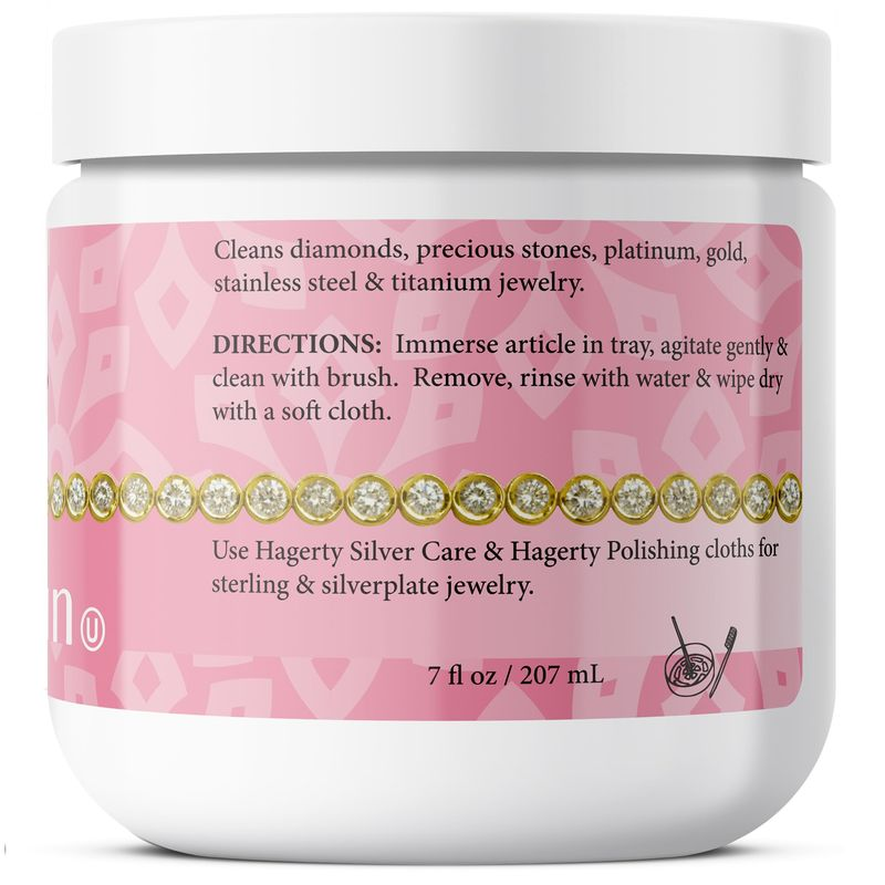 Hagerty Jewel Clean Jewelry Cleaner 7 fl oz with Dipping Basket & Brush