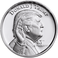 New Donald Trump 45th President 2 oz .999 Fine Silver Commemorative Round