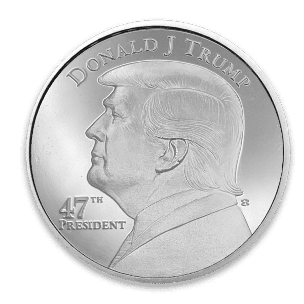 New Donald J. Trump 47th President White House 1 oz .999 Fine Silver Commemorative Round