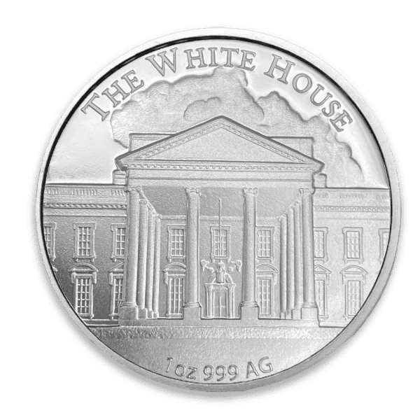 New Donald J. Trump 47th President White House 1 oz .999 Fine Silver Commemorative Round