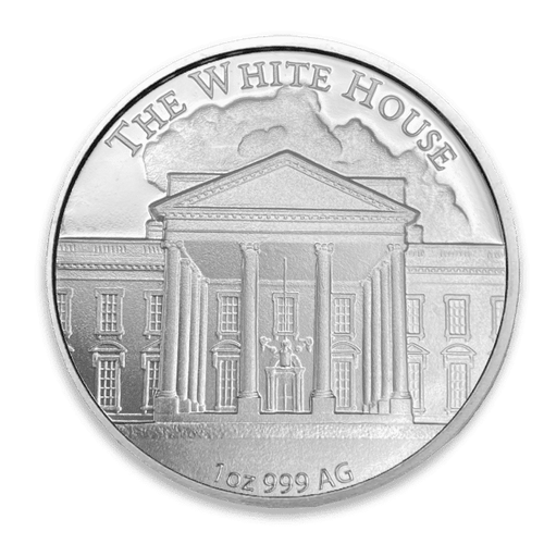 New Donald J. Trump 47th President White House 1 oz .999 Fine Silver Commemorative Round
