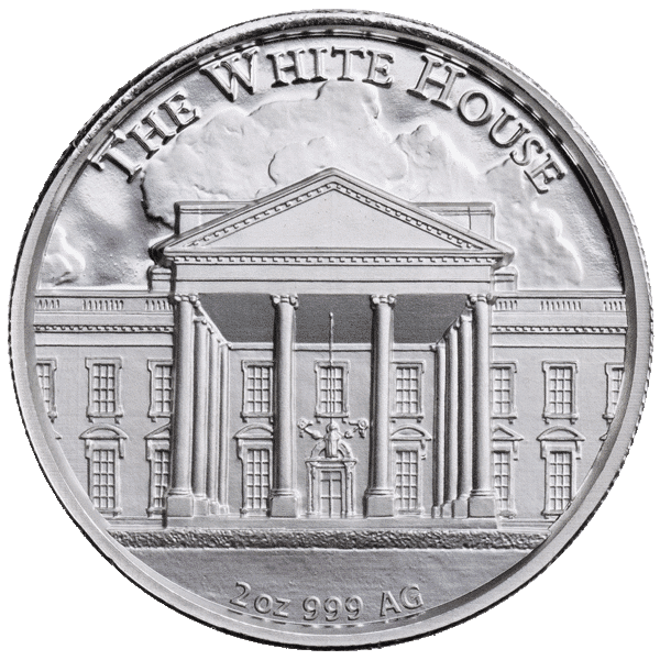 New Donald Trump 45th President 2 oz .999 Fine Silver Commemorative Round