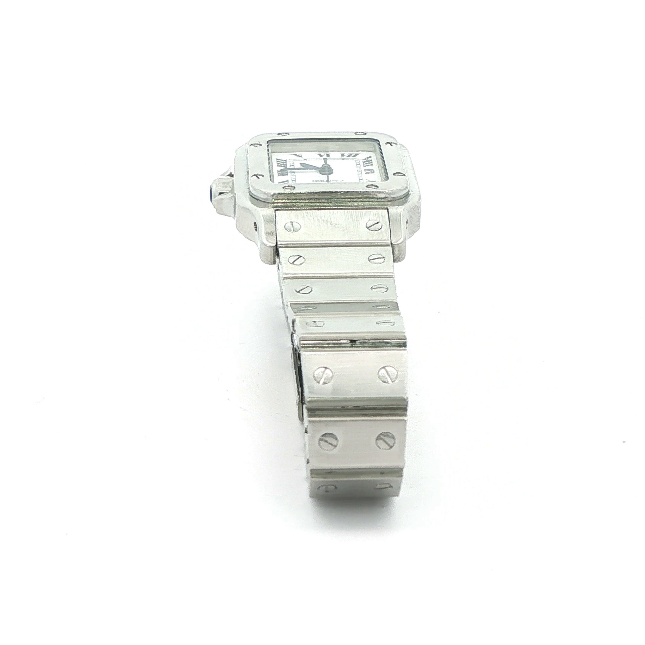 Vintage 1990s Cartier Santos Automatic Stainless Steel Watch | Swiss Made Estate Timepiece