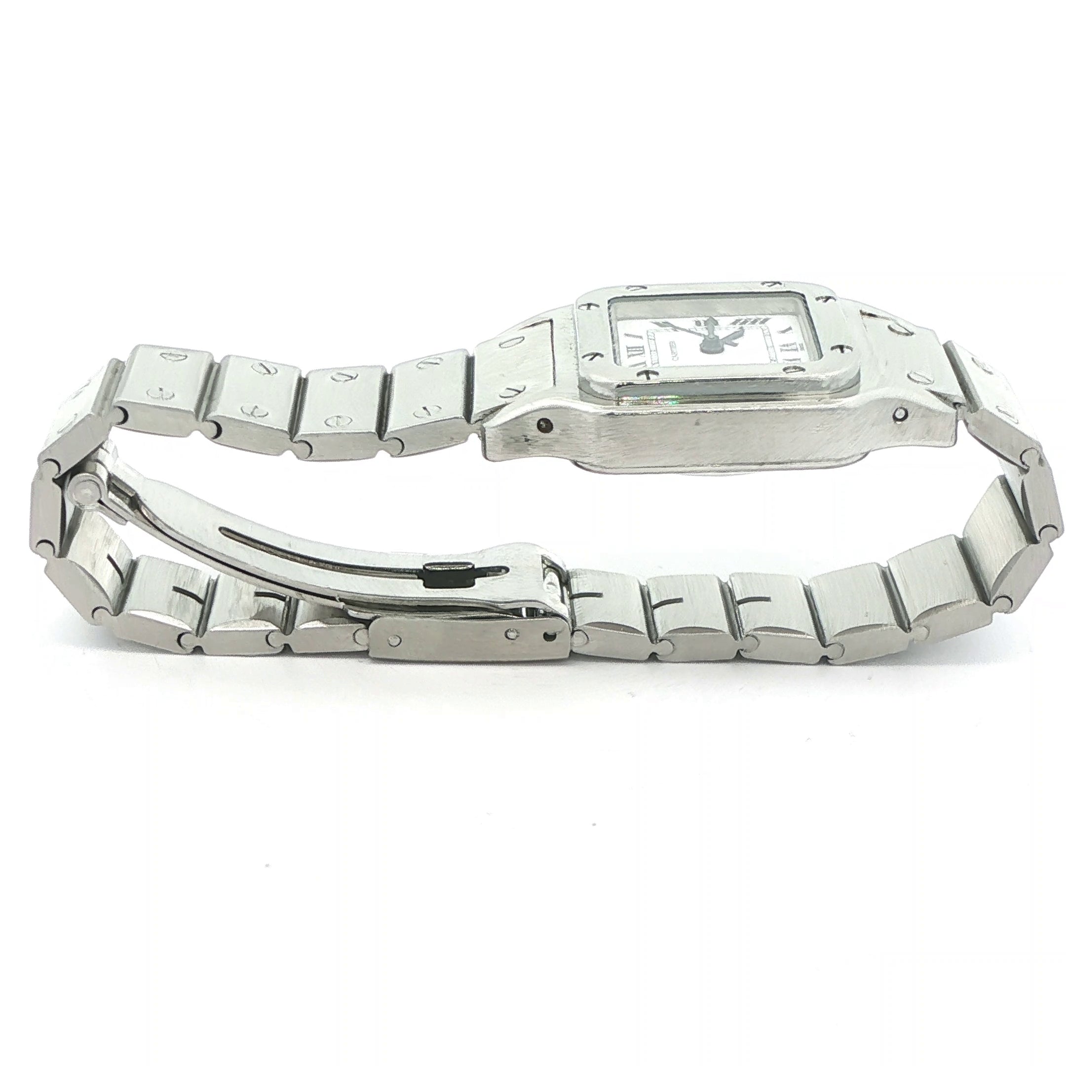 Vintage 1990s Cartier Santos Automatic Stainless Steel Watch | Swiss Made Estate Timepiece