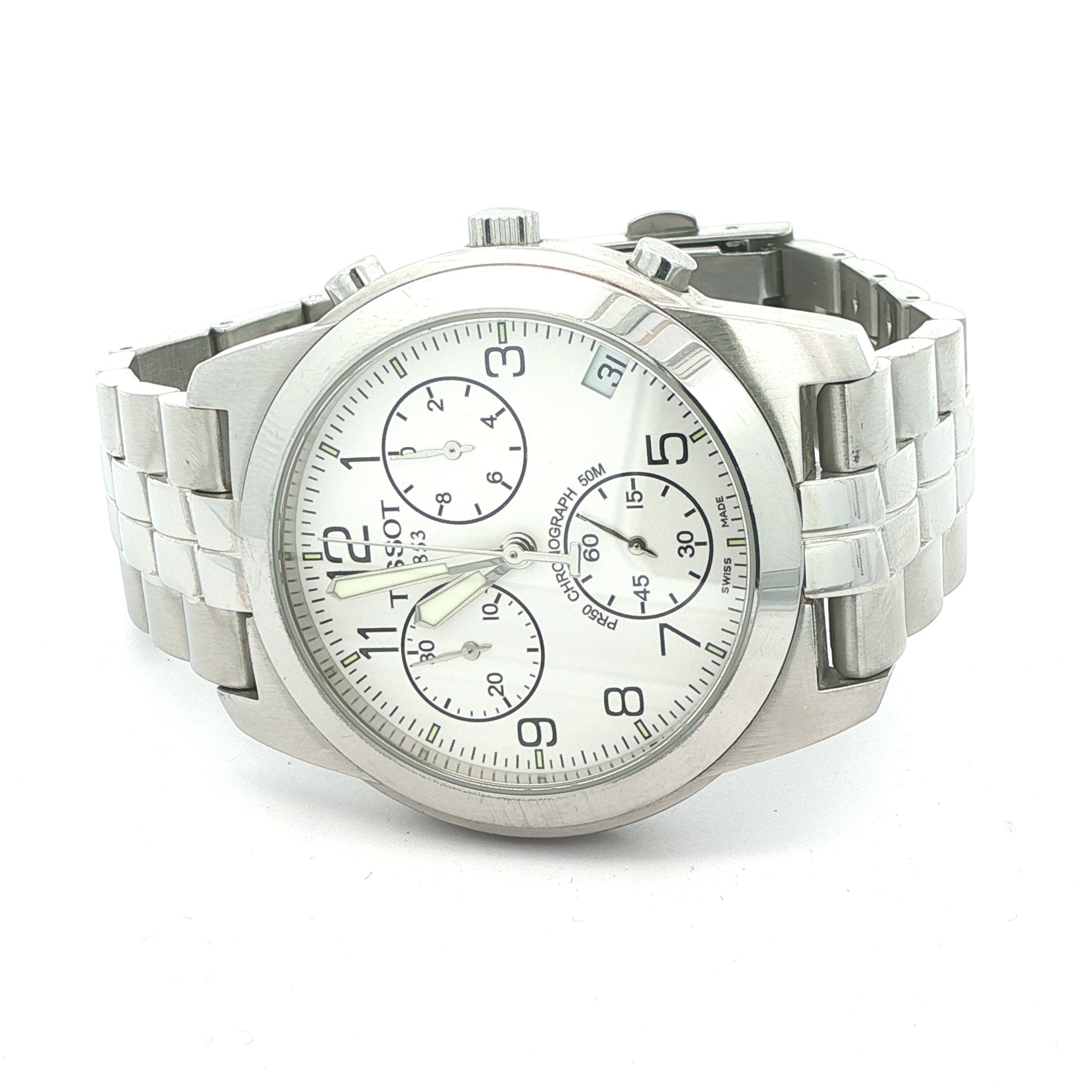 Estate Tissot PR50 Chronograph Swiss Quartz Watch Ref. J381/481 Circa Late 1990s-Early 2000s