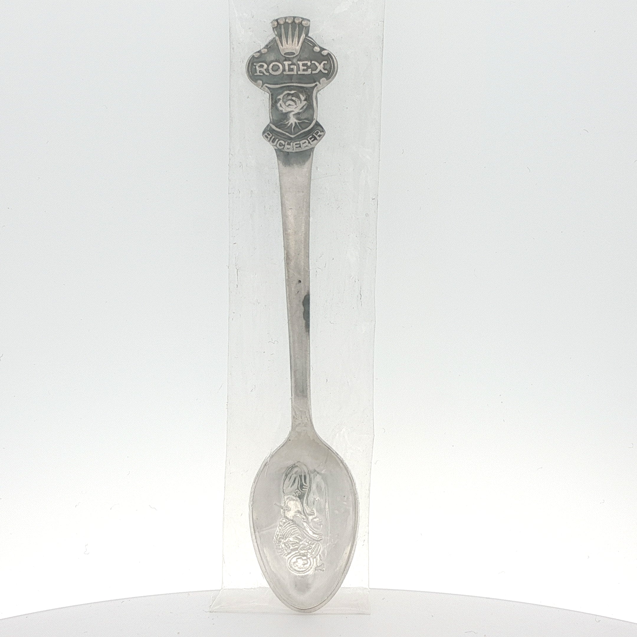 Vintage Rolex Bucherer Lucerne Swiss Silver Souvenir Spoon CR 60 c.1960s–1970s Sealed