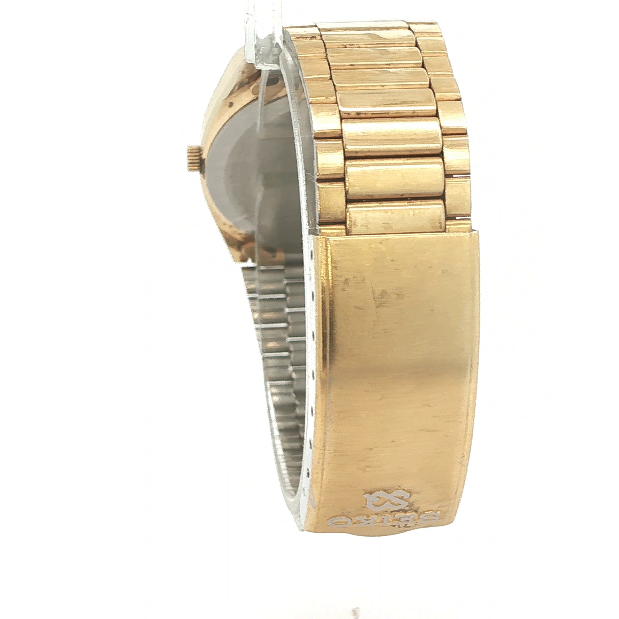 Estate Seiko Quartz H448-5009 Analog Digital Alarm Chronograph | 1980s Gold Tone