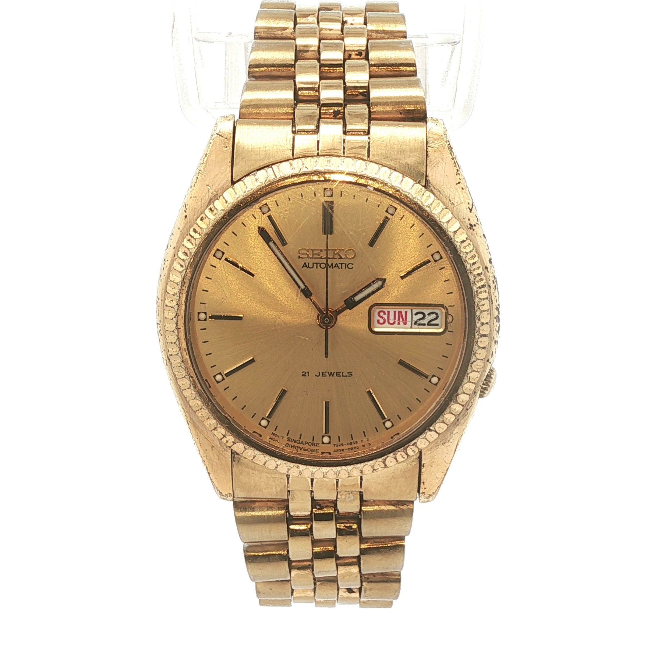 ✨SEIKO✨セイコー✨マーベル✨ゴールド✨21JEWELS✨腕時計✨ Vintage 1990s Seiko Automatic 7S26-3119 Gold Tone Watch 21 Jewels