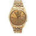 Vintage 1990s Seiko Automatic Day-Date Gold Tone Watch 21 Jewels Ref 7S26-3119 Jubilee Style Bracelet 26mm