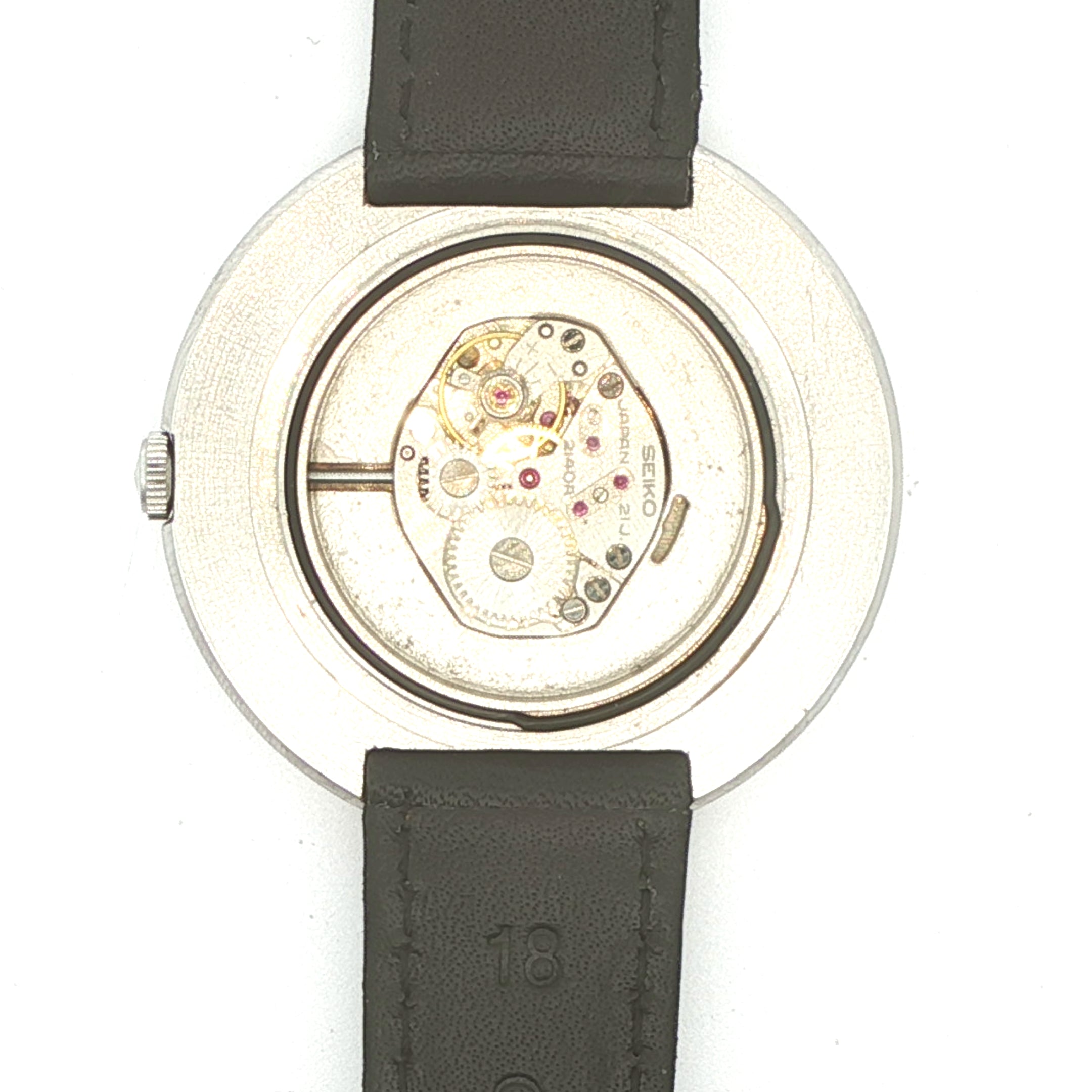 1969 Seiko Vintage Estate Mechanical Watch 21 Jewels Cal 2400A Black Dial Ref 2140-0010 Japan