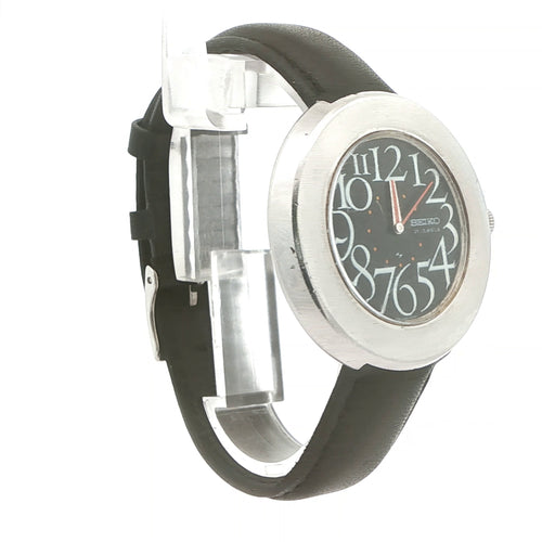 1969 Seiko Vintage Estate Mechanical Watch 21 Jewels Cal 2400A Black Dial Ref 2140-0010 Japan