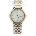 Estate Omega De Ville Quartz Two-Tone Watch Ref. 196.0316 Cal. 1436 White Roman Dial 18K Bezel Circa 1990–1992