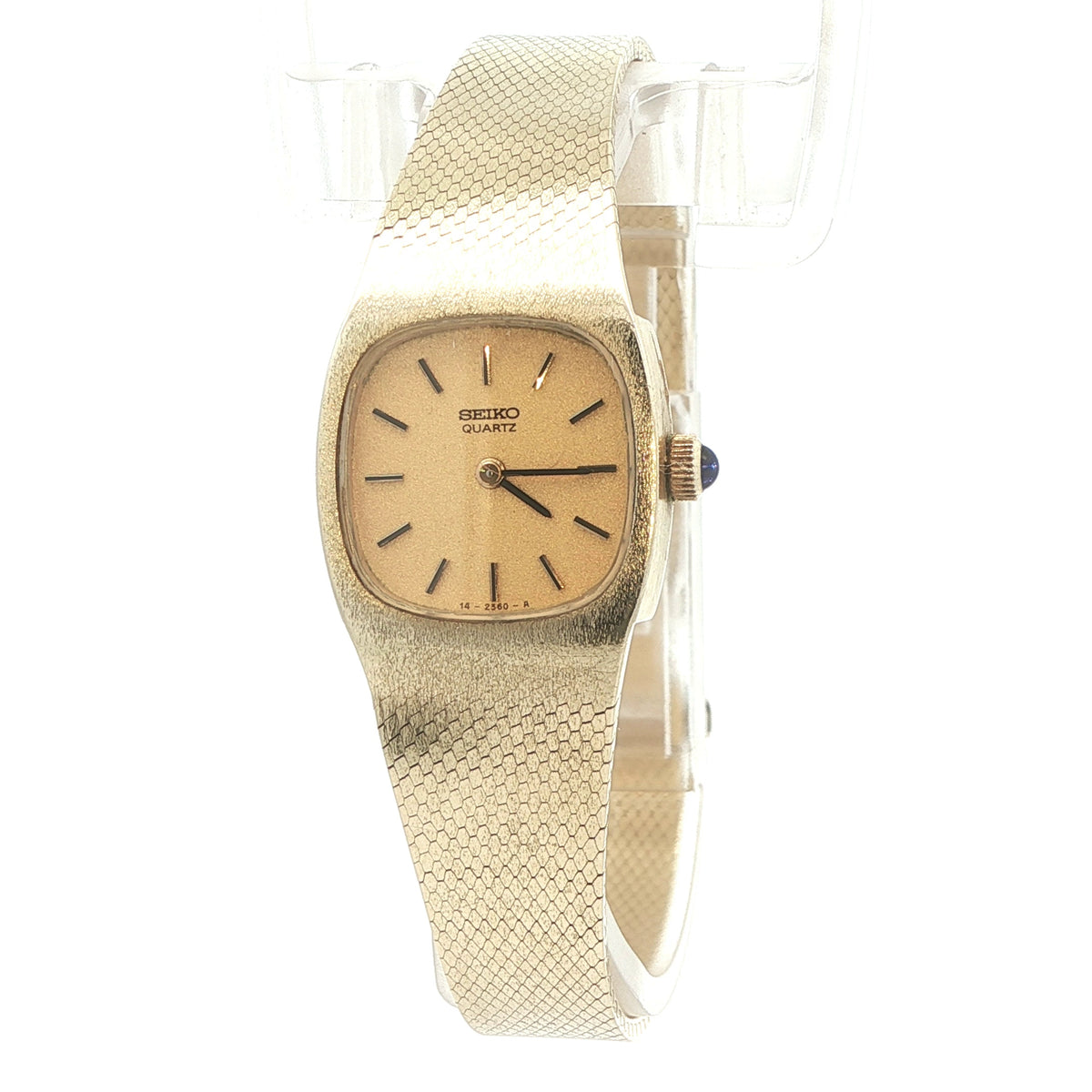 Estate Vintage Seiko Quartz 14K Yellow Gold Ladies Bracelet  display picture 3