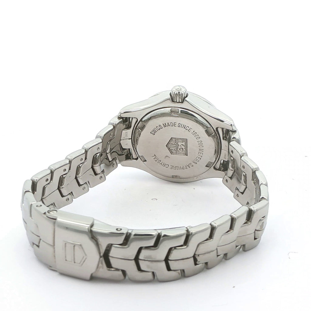 Estate TAG Heuer Link Professional 200M Diamond Dial Stainless Steel Watch c. 1990s–2000s