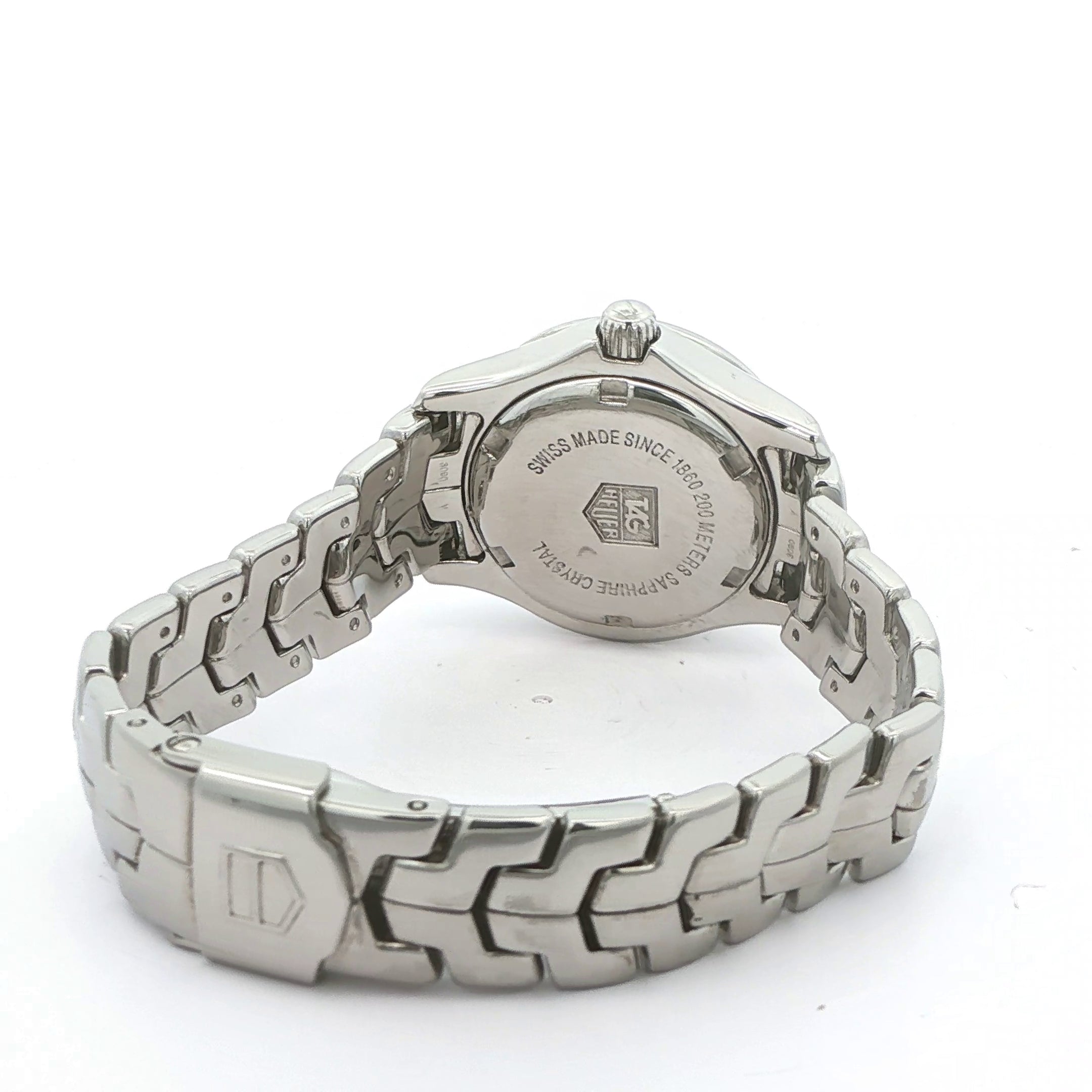 Estate TAG Heuer Link Professional 200M Diamond Dial Stainless Steel Watch c. 1990s–2000s