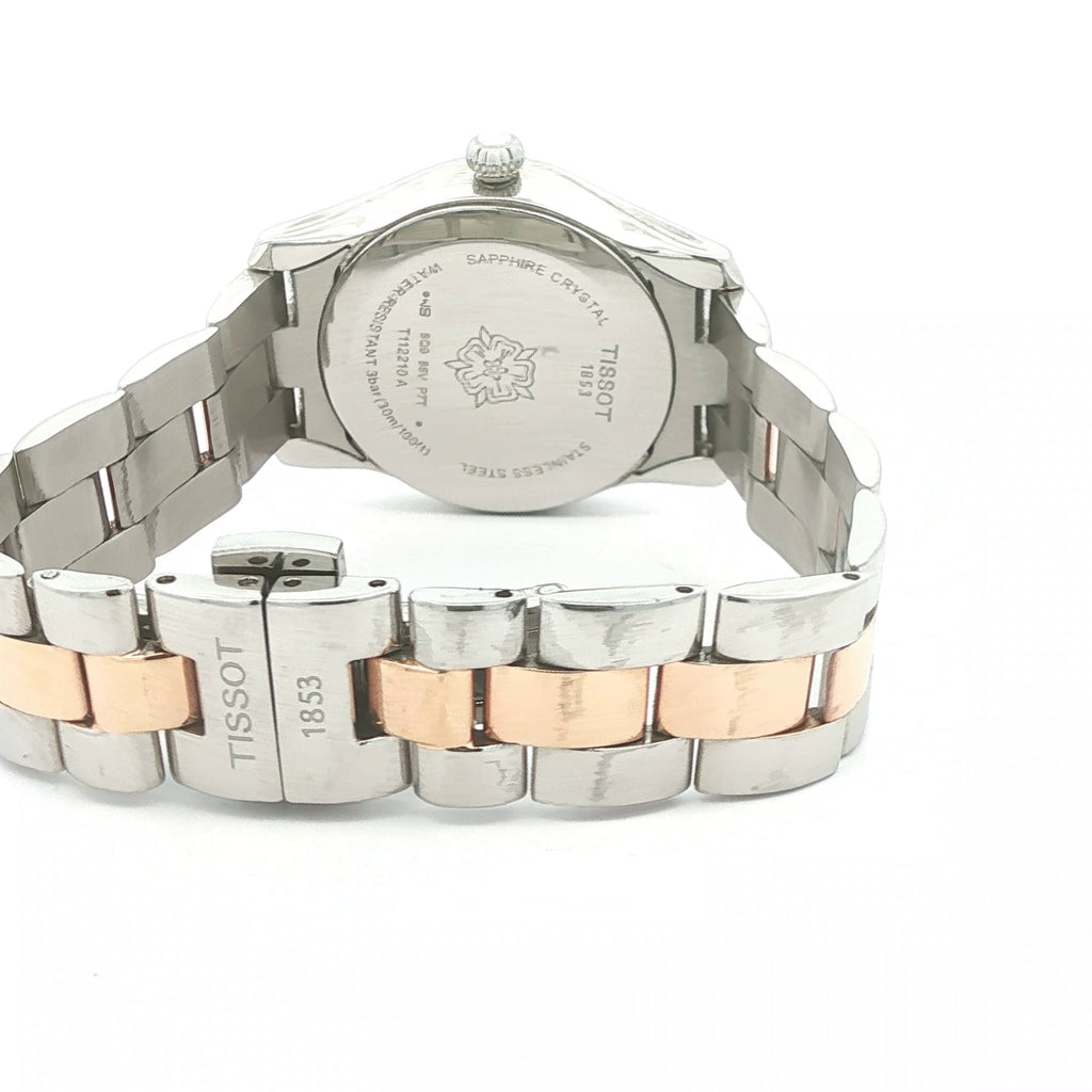 Estate Tissot T-Wave Swiss Quartz Two-Tone Mother-of-Pearl Dial Ladies Watch