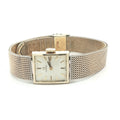 Estate 1960s Vintage Omega Ladies 14K Gold Filled Square Mesh Bracelet Watch