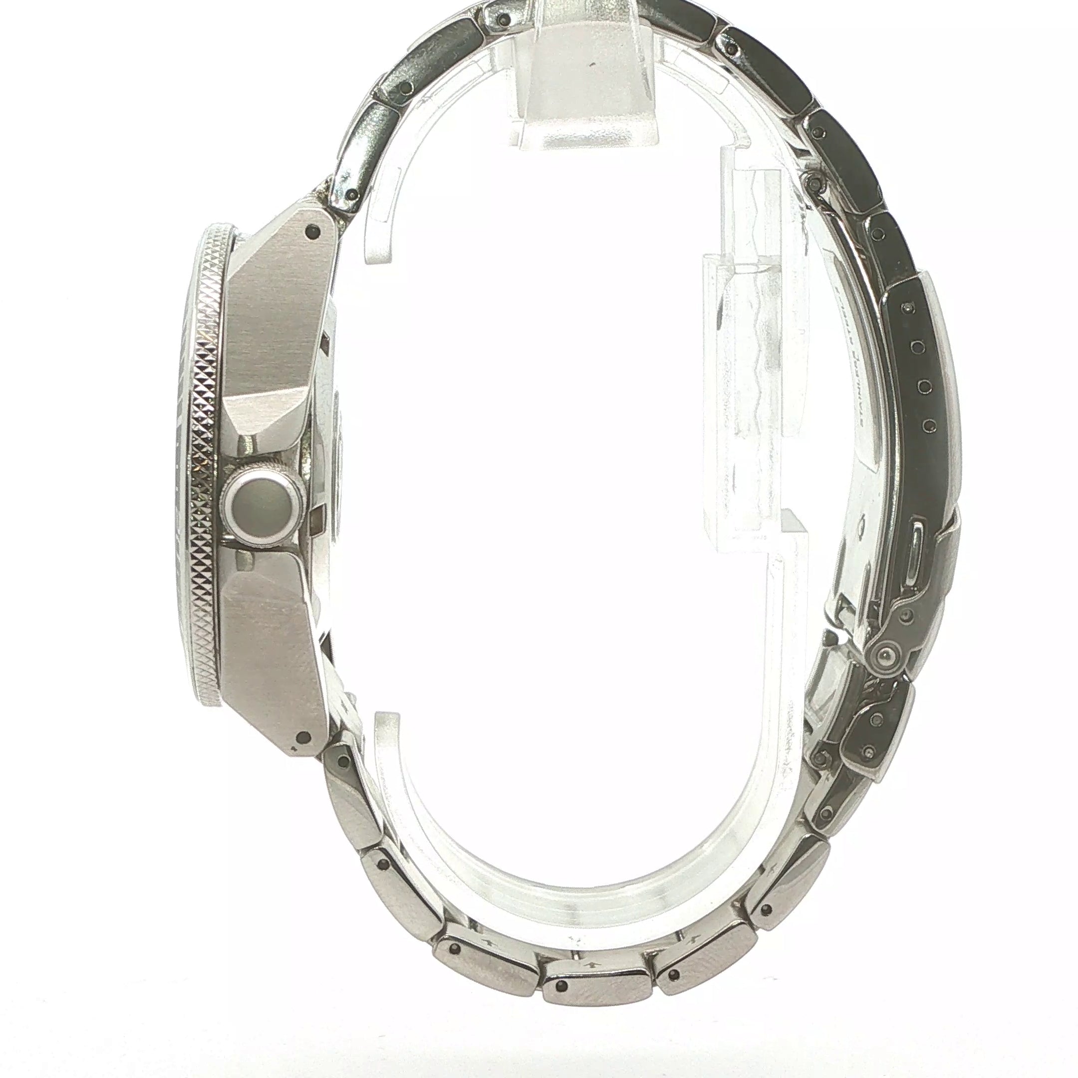 Estate Seiko Prospex Samurai Automatic Diver Watch Ref. 4R35-01V0 circa 2015 Stainless Steel Black Dial