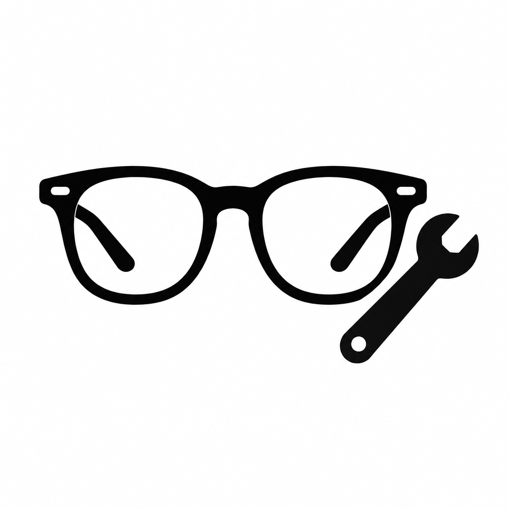 Detailed eyeglass frame repair work