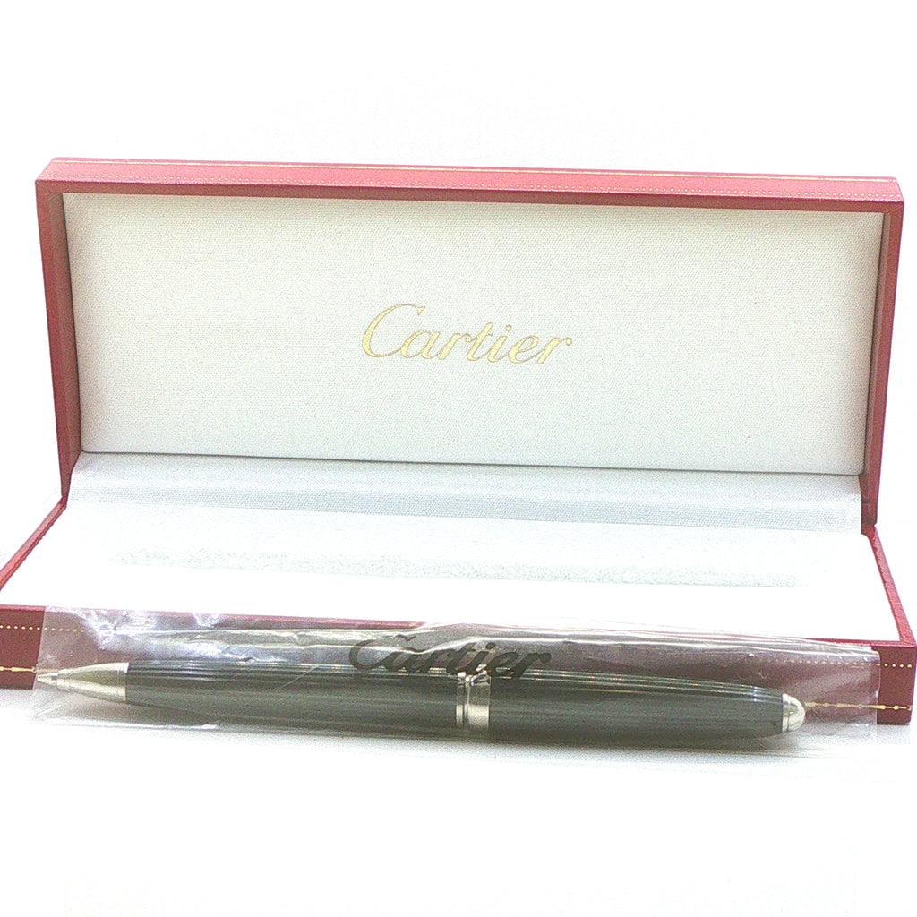 Estate Vintage 1990s Cartier Diabolo Platinum Finish 0.8mm Mechanical Pencil with Box & Papers