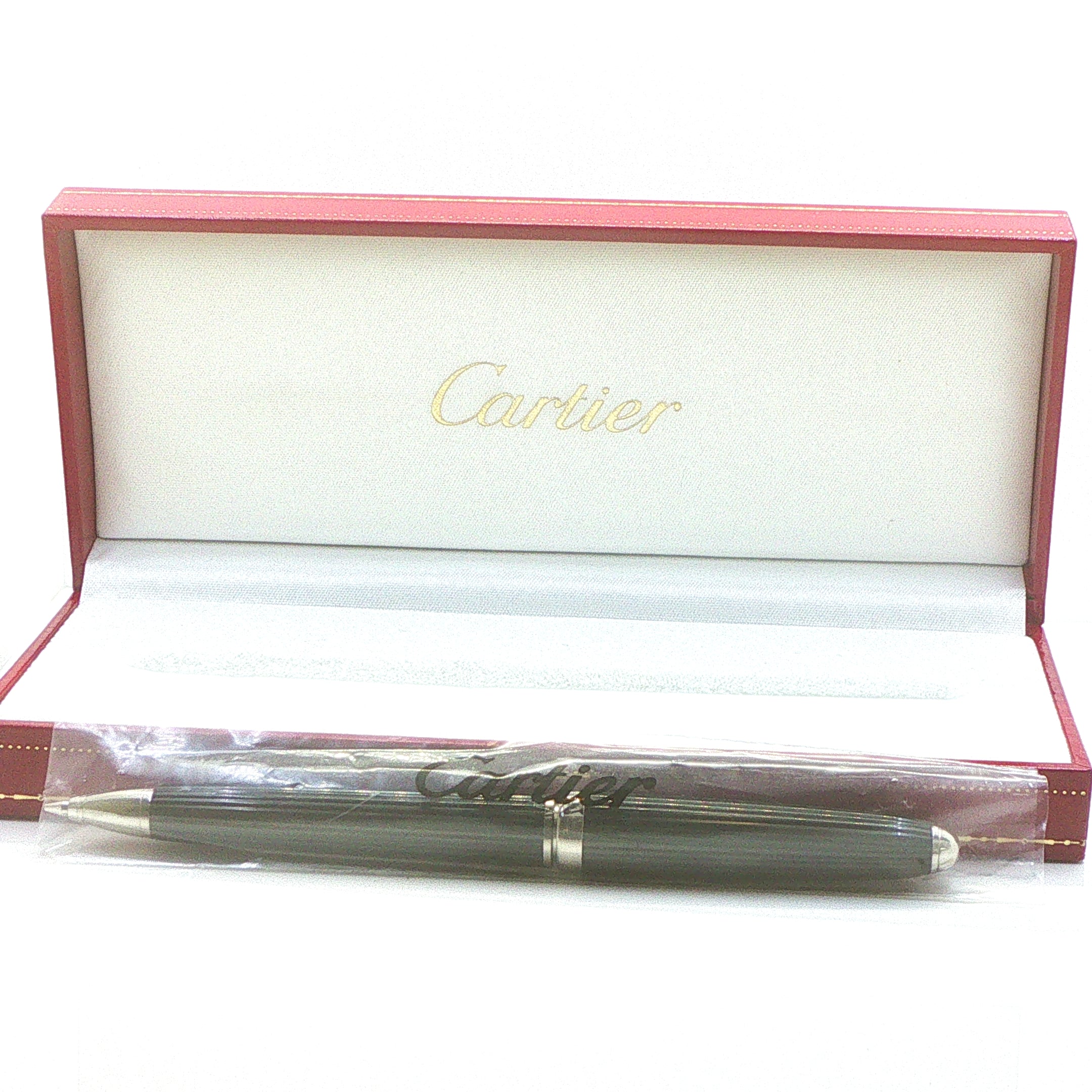 Estate Vintage 1990s Cartier Diabolo Platinum Finish 0.8mm Mechanical Pencil with Box & Papers