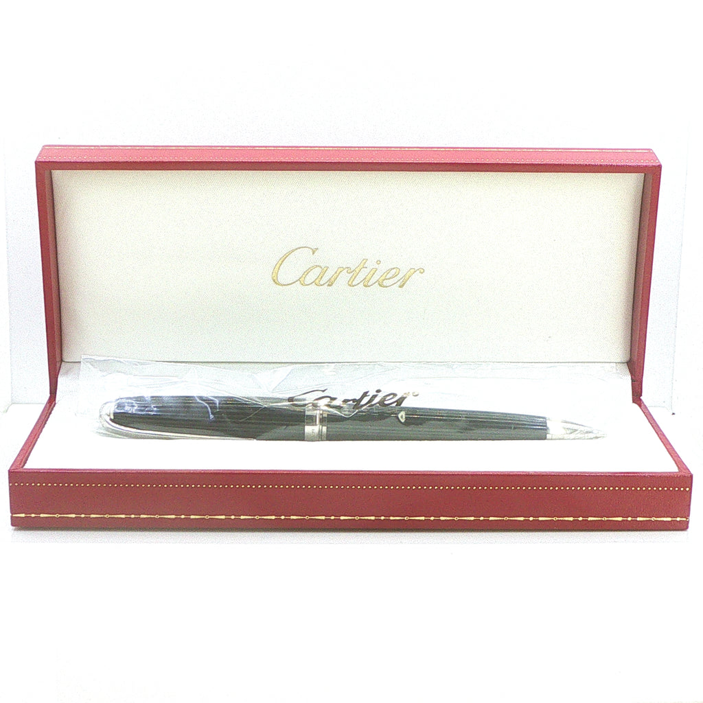 Estate Vintage 1990s Cartier Diabolo Platinum Finish 0.8mm Mechanical Pencil with Box & Papers