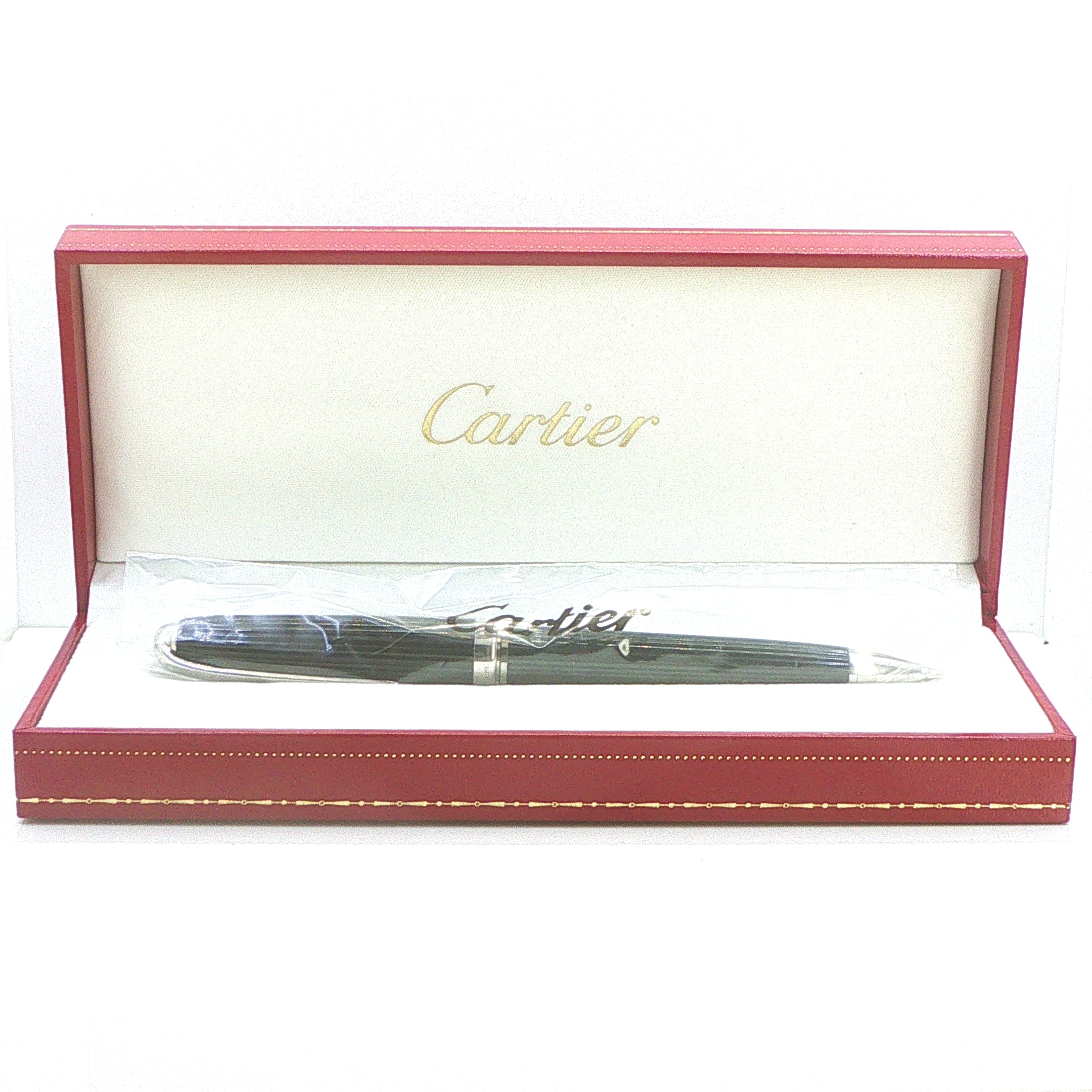 Estate Vintage 1990s Cartier Diabolo Platinum Finish 0.8mm Mechanical Pencil with Box & Papers