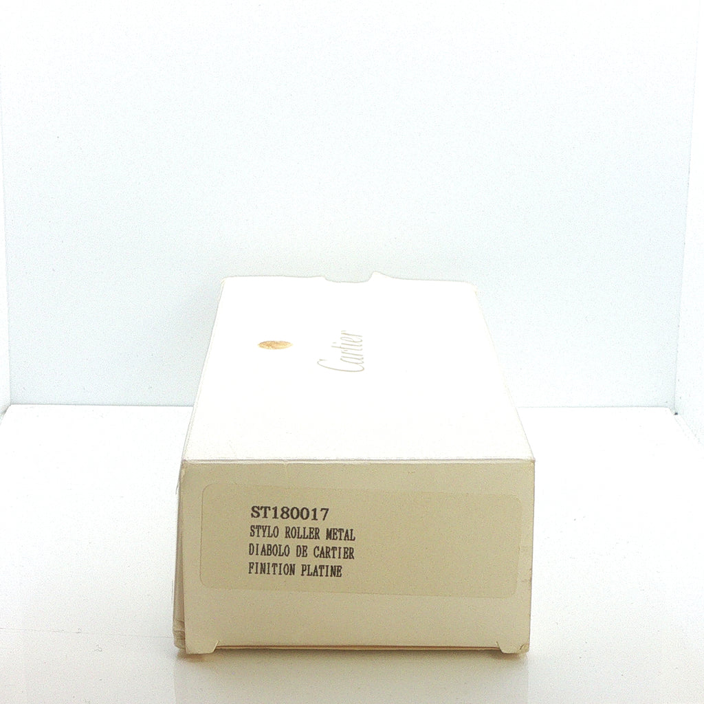 Estate Vintage 1990s Cartier Diabolo Platinum Finish 0.8mm Mechanical Pencil with Box & Papers