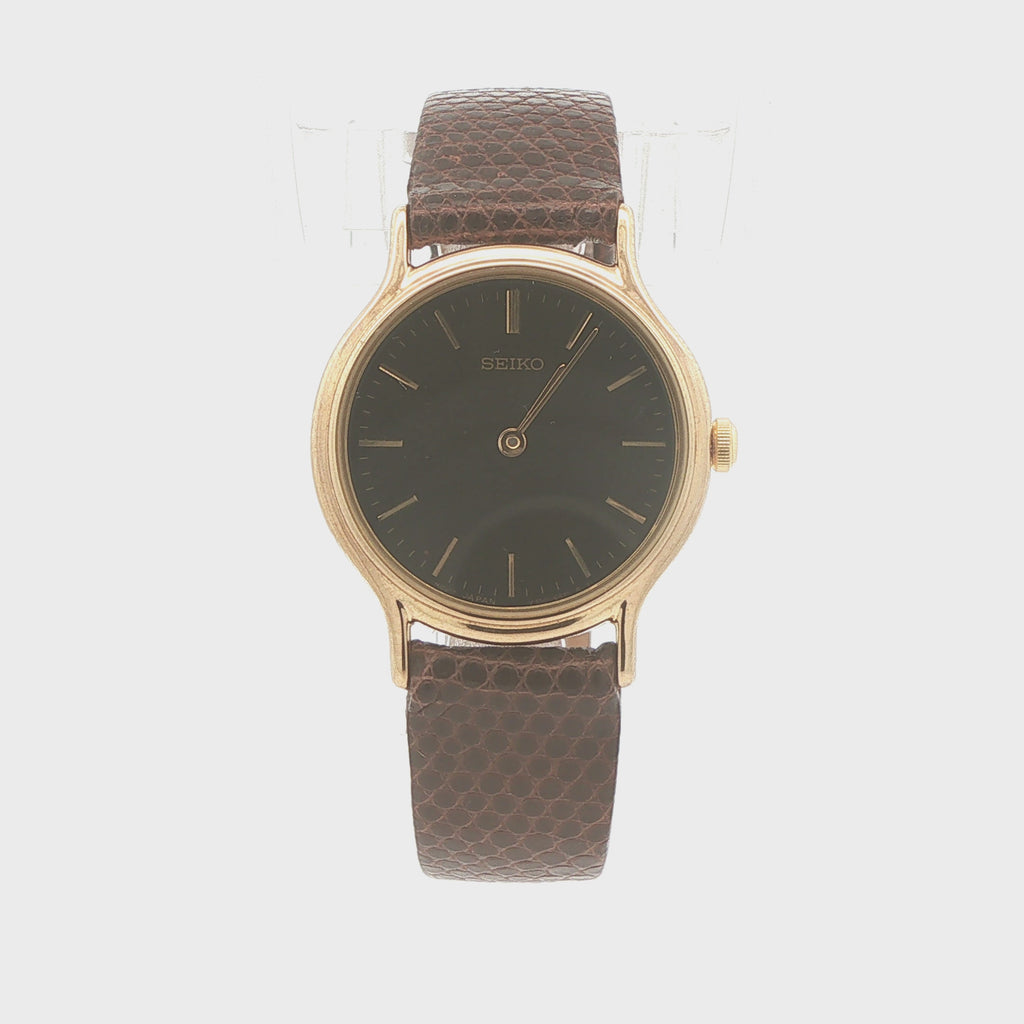 Vintage Seiko Women’s Gold-Tone Quartz Watch Circa 1996 – 24mm, Box & Papers