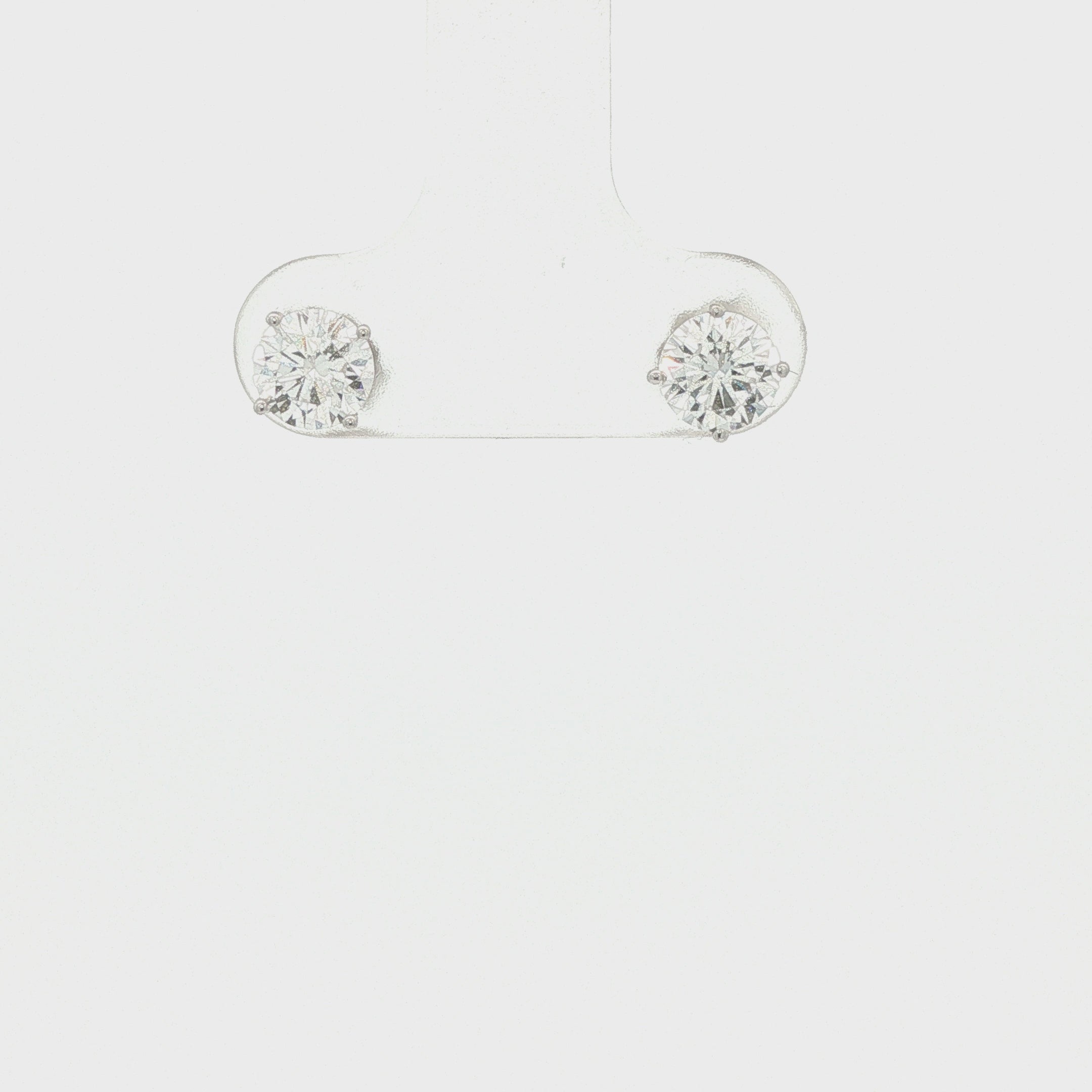 New 1/2 CTW (Approx.) Lab-Grown Diamond 14K White Gold VS Stud Earrings