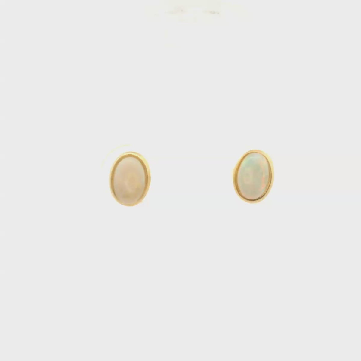 Oval Opal Earring