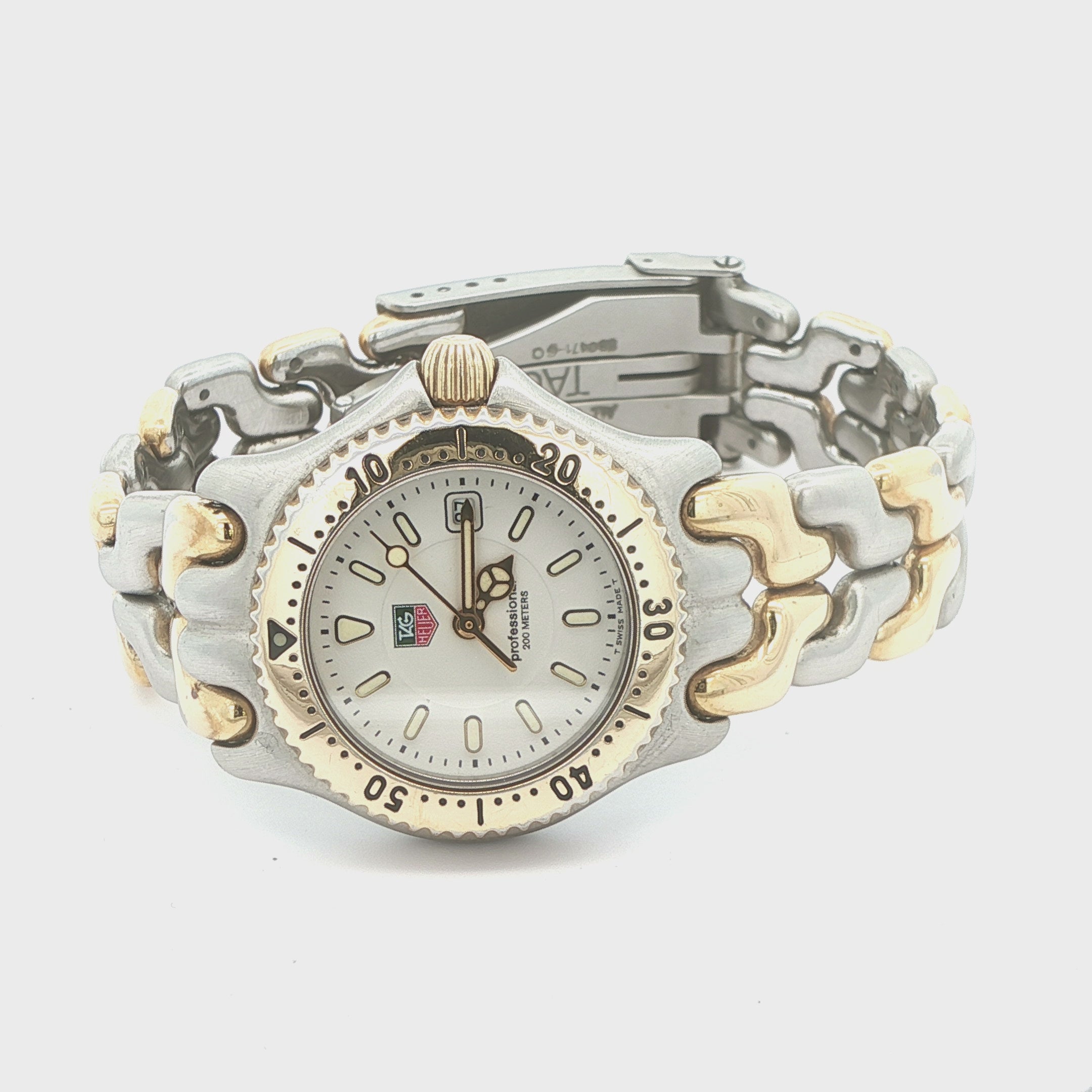 Estate TAG Heuer S/el Professional 200M Two-Tone Quartz Watch c. 1990s