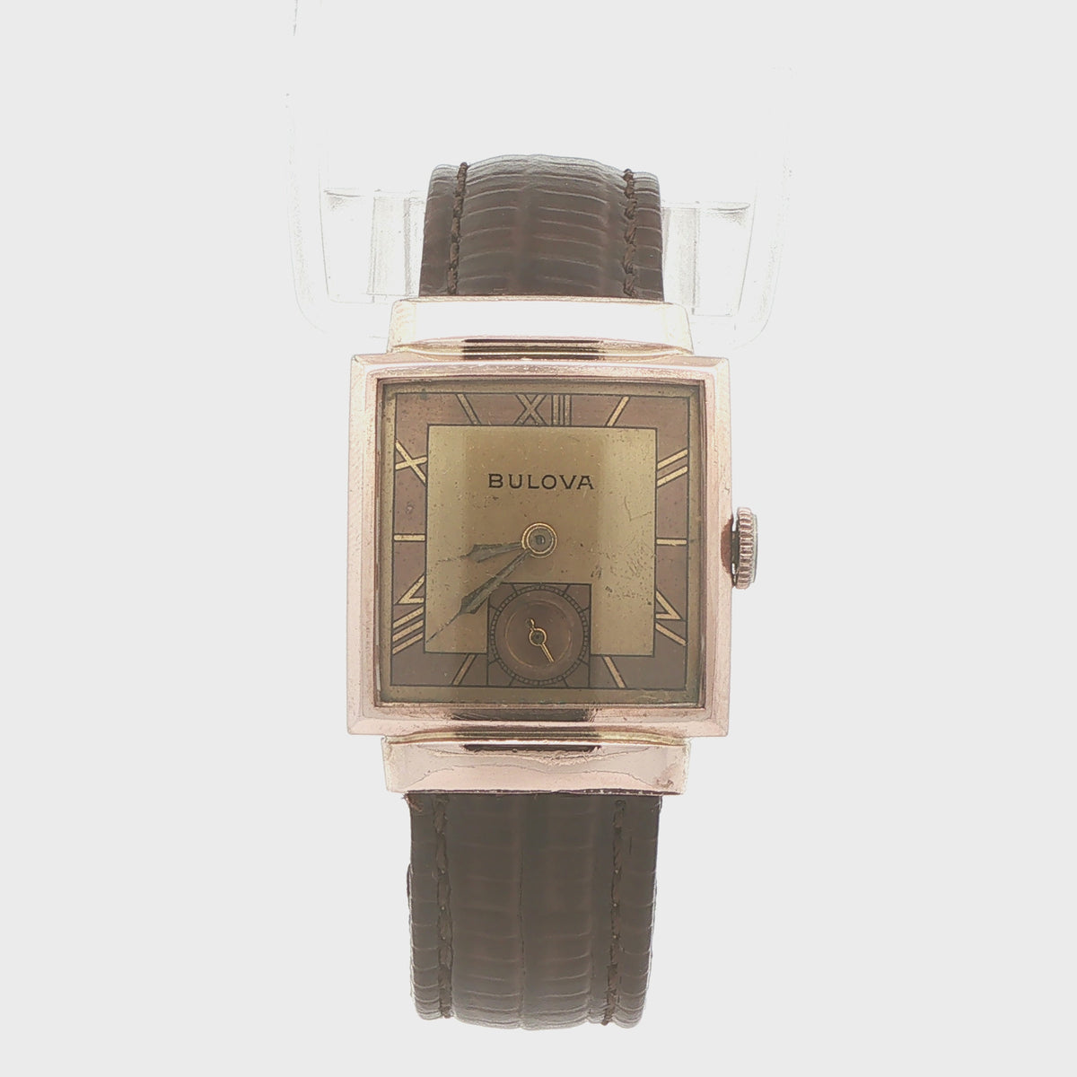 Vintage 1933 Estate Bulova Art Deco 10K Rolled Gold Plate 24mm Watch