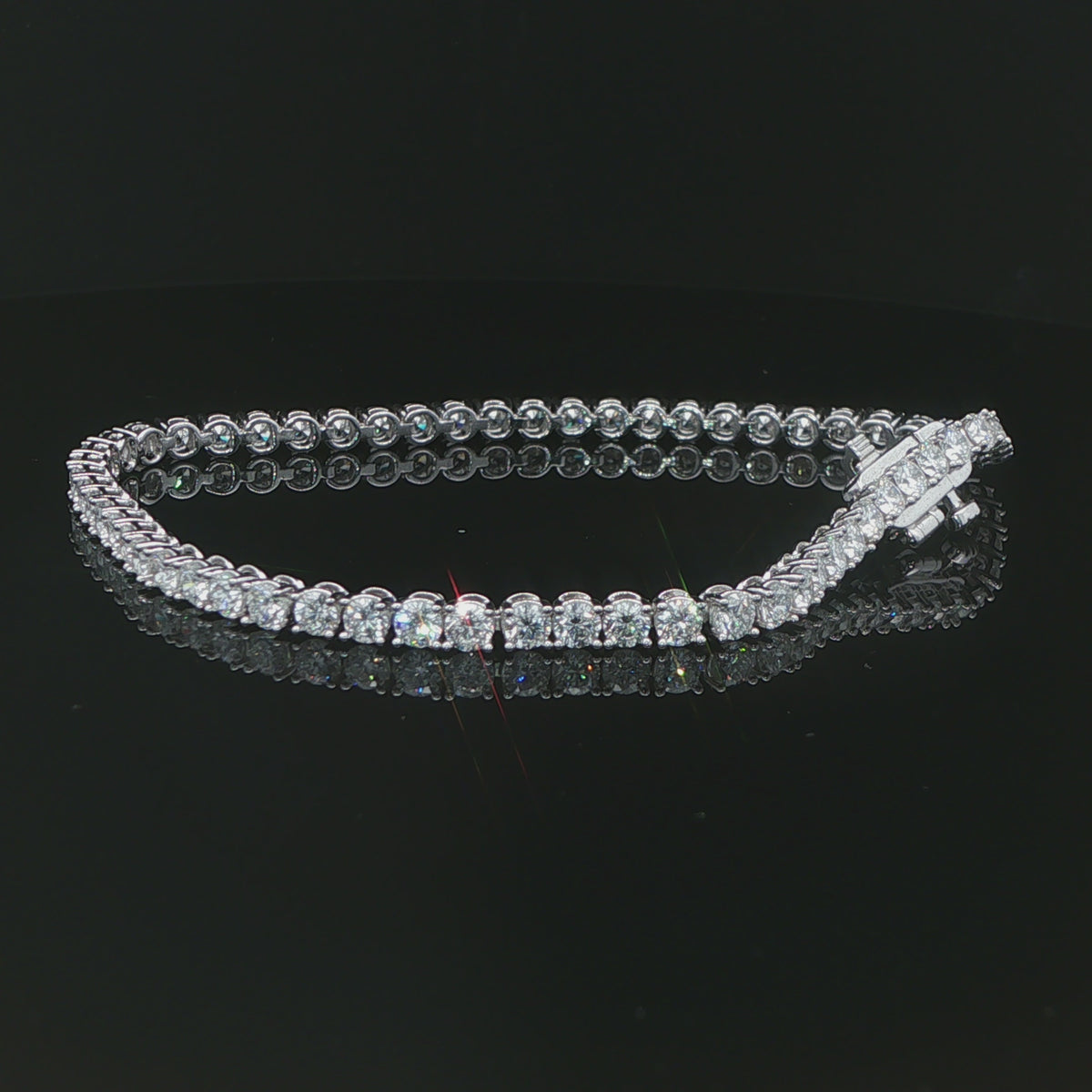 New Silver 5.00 CTW Lab-Grown Diamond Tennis Bracelet – 7 Inch
