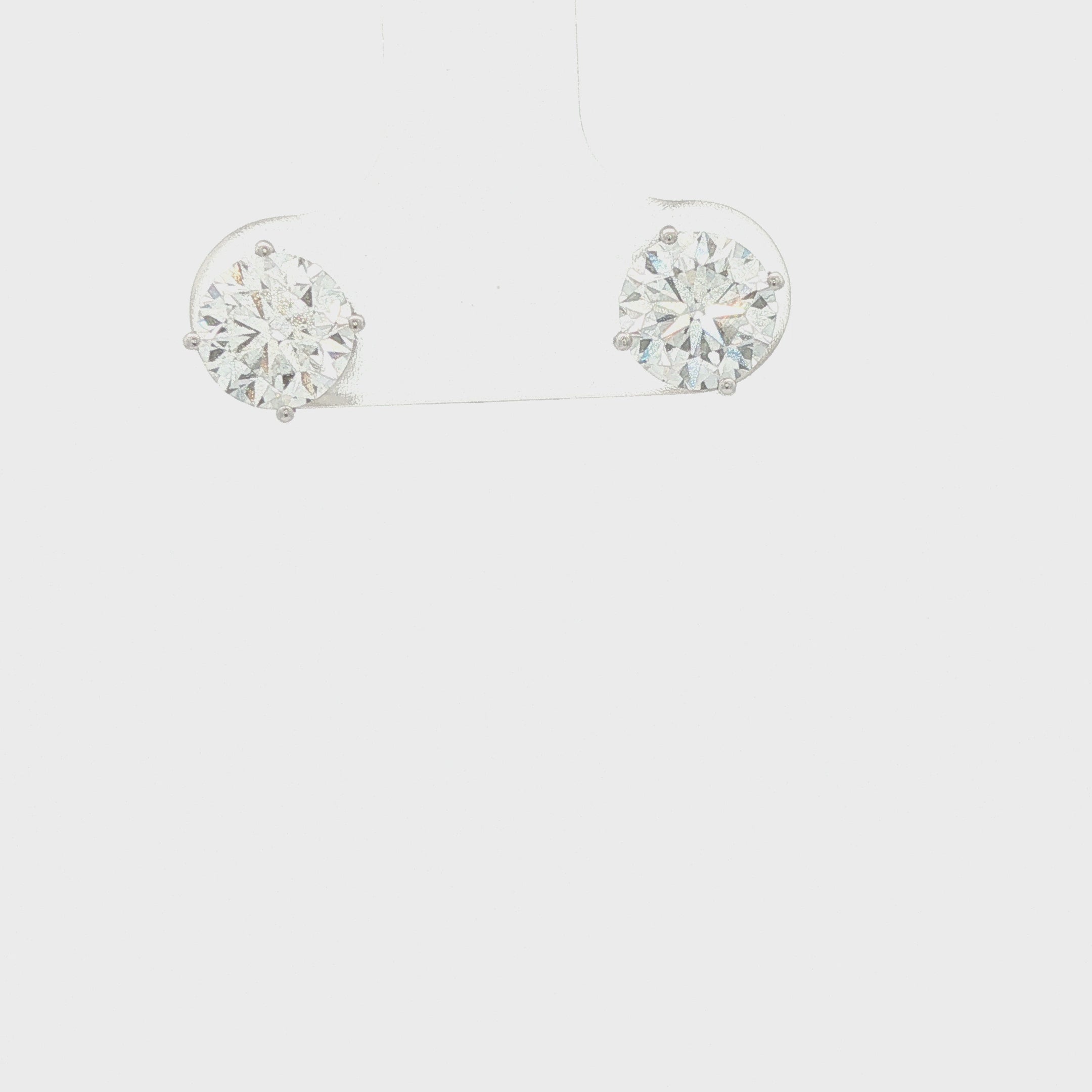 New 2-ctw appx. Lab-Created Diamond 14K White Gold VS Stud Earrings (Color E-F)