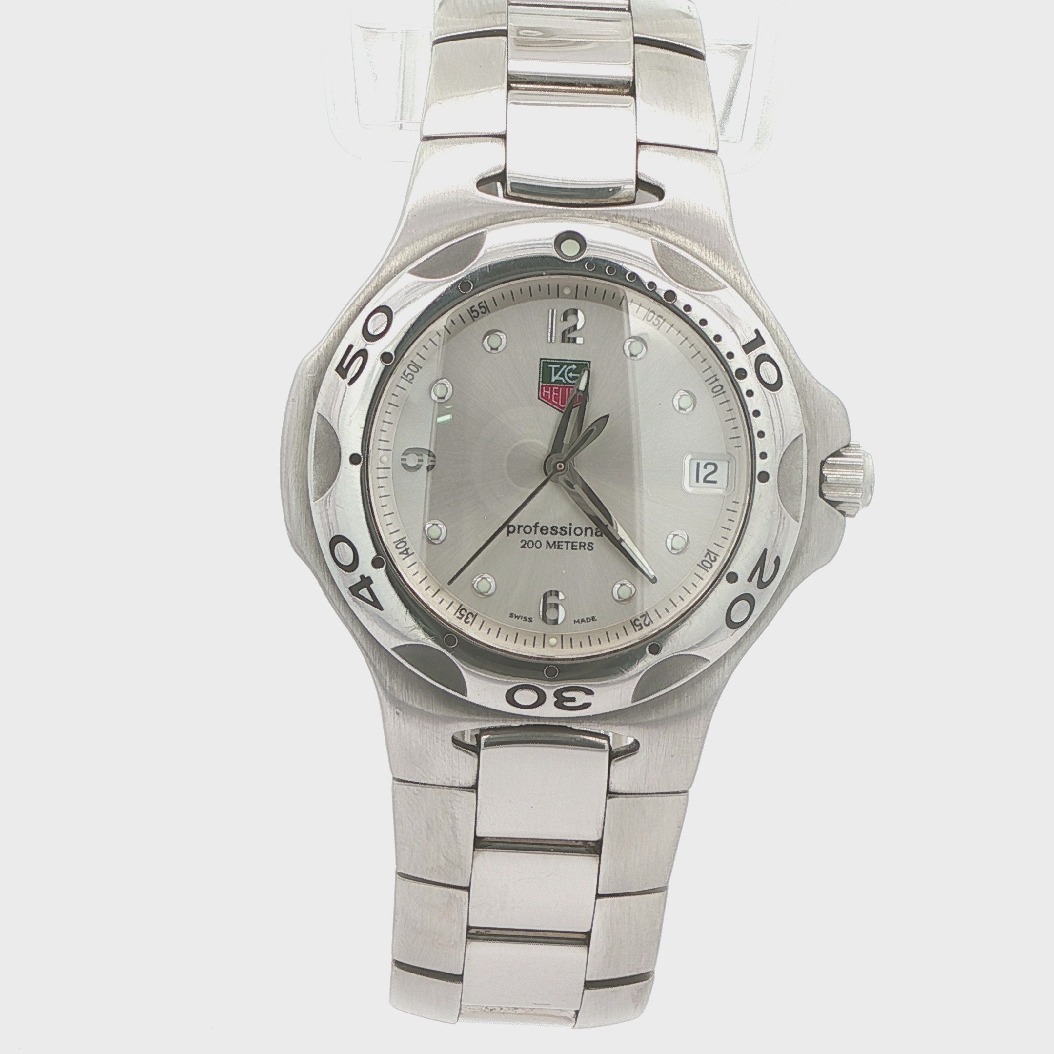 Estate TAG Heuer Kirium Professional 200M Stainless Steel Watch c. 1990s–2000s