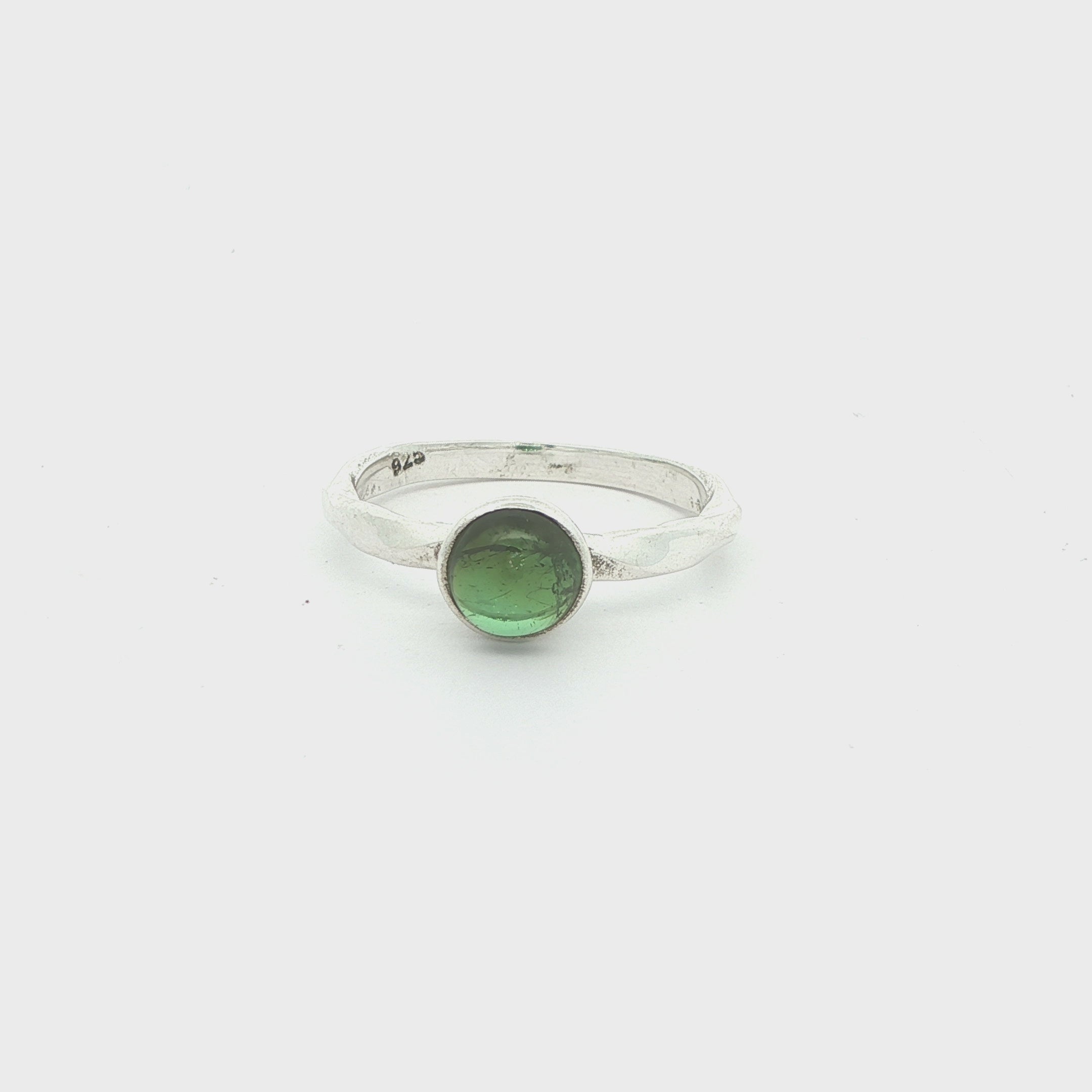 Estate Sterling Silver Peridot Ring