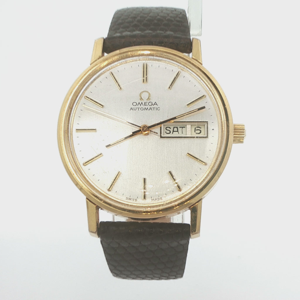 Estate 1970s Omega Automatic Day-Date Ref 166.0209 Gold Plated 36mm Cal 1020 – For Parts/Repair