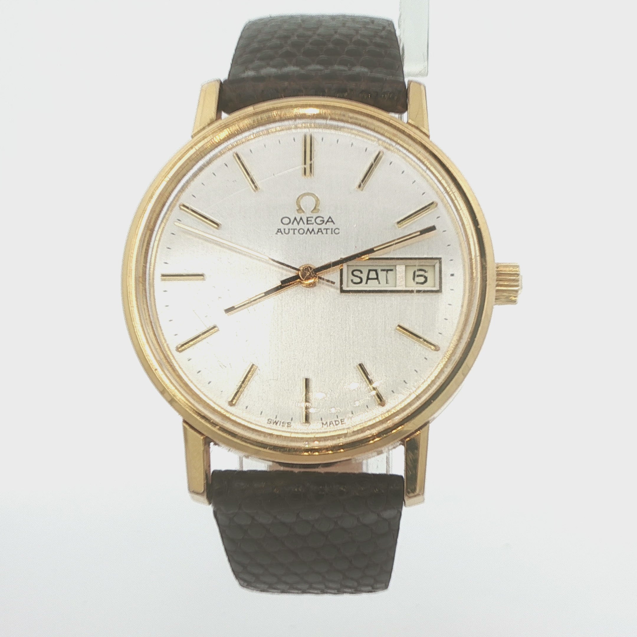 Estate 1970s Omega Automatic Day-Date Ref 166.0209 Gold Plated 36mm Cal 1020 – For Parts/Repair