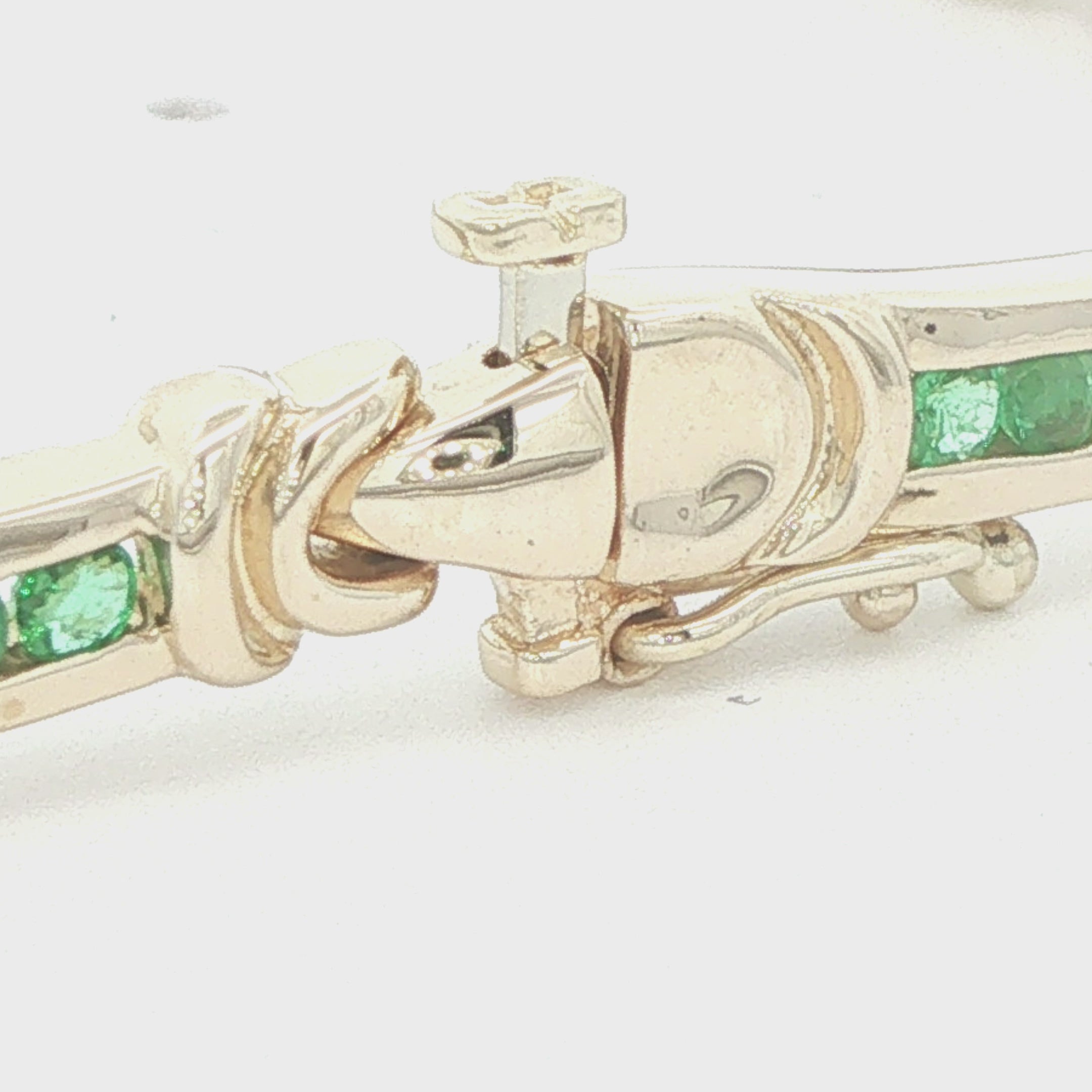 Vintage Circa 1980s 14K Yellow Gold Natural Emerald 3.5 CTW Estate Bracelet – 6.5"