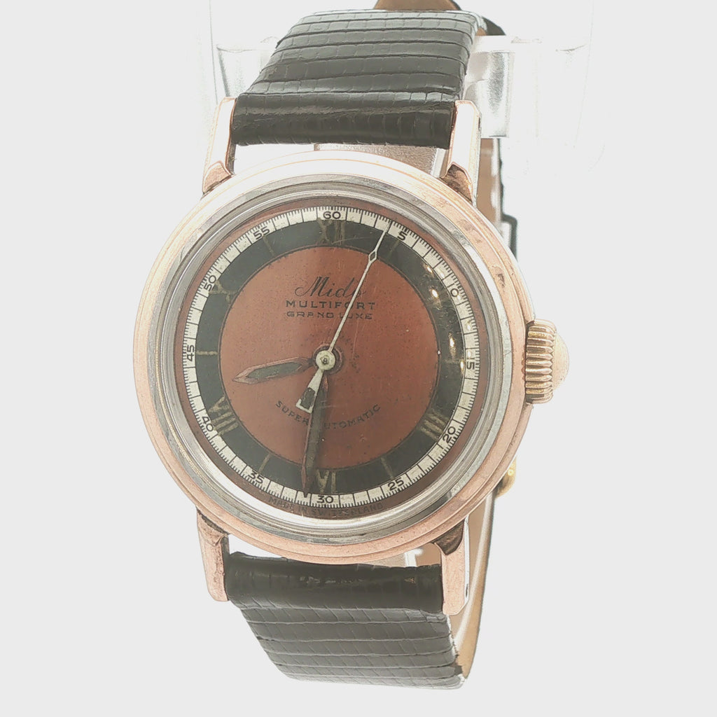 Estate c. 1940s–1950s Mido Multifort Grand Luxe Automatic Watch 31mm